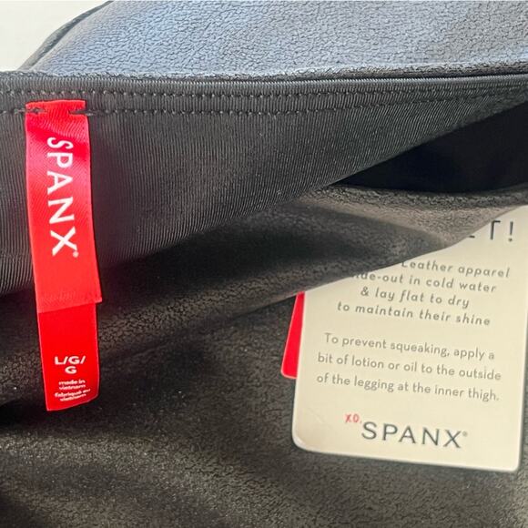 NWT Spanx faux leather high rise leggings large - Picture 10 of 11